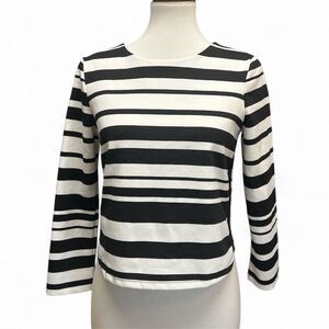 Sam Edelman Black & White Striped “Graphic Play” Top (Size S) – NWT